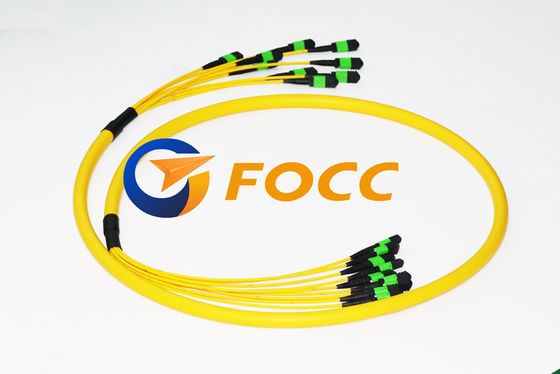 China 15.0mm Singlemode Yellow Jacket MTP/MPO Fiber Breakout Cable Assemsblies supplier