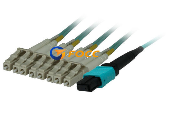 China Female Fanout Fibre Optic Ethernet Cable 4 Duplex LC 40 Gigabit supplier