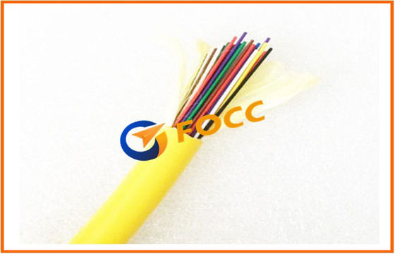 China Corning 48 Core Indoor Fiber Optical Cable , Tight Buffer 12 Strand Fiber Optic Cable supplier
