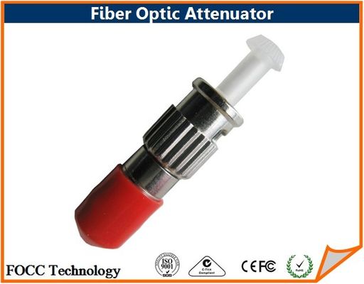 China Multimode ST PC Fiber Optic Attenuator 6db Female to Male Of High Power supplier