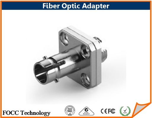 China Simplex Metal Fiber Optic Adapter For Mounting In Panel With Square Cut Out supplier