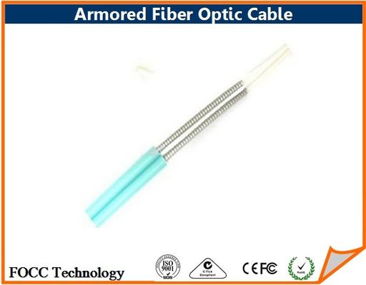 China Indoor Outdoor Fiber Optic Armored Cable Network With Flexible Metal Tube supplier