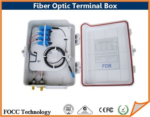 China FTTH 12 Port Fiber Optic Cable Termination Box For 1 x 8 PLC Splitters supplier
