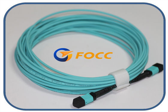 China 100G 24 Fiber MTP MPO Breakout Cable Jacket 3.0mm Outer Sheath Polarity A supplier