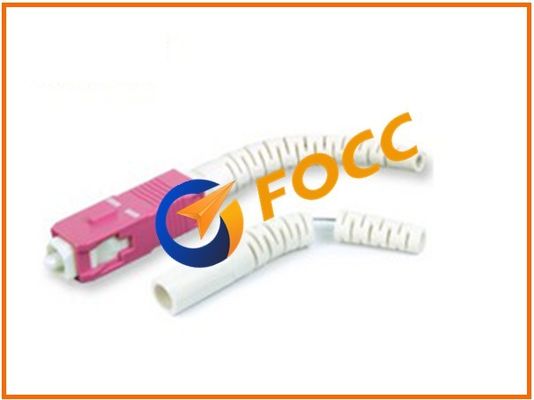 China Simplex Multimode SC UPC 45 Degree Fiber Optic Patch Cord Connector Pink Color supplier