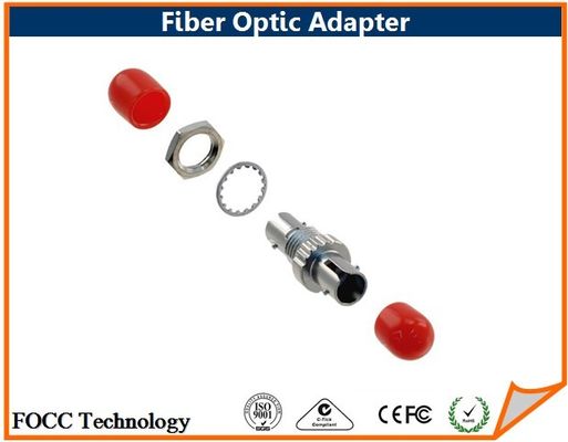 China Silver ST Receptacle FC Fiber Optic Adapter Multimode Simplex Bulkhead Coupler Type supplier