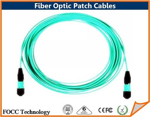 China Industrial Fiber Optic Patch Cables OFNP Plenum Jacket MTP / MPO Male Connectors supplier