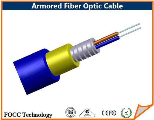 China OFNR Flame Ratings Duplex Armored Fiber Optic Cable , 50 / 125 um Multimode supplier