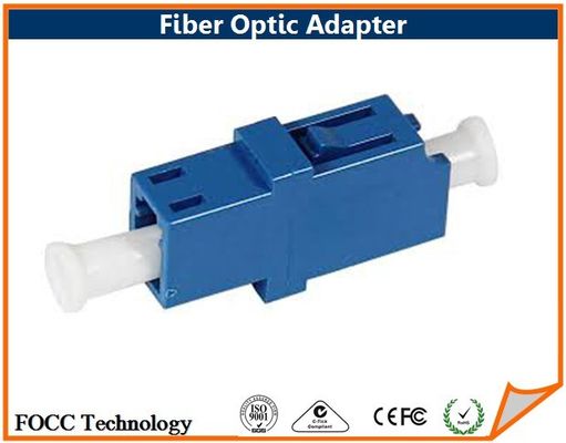 China LC Snap in Simplex Singlemode Fiber Optic Adapter With Phosphor Bronze Sleeve supplier