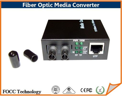 China SC / ST Connector Fiber Optic Media Converter Single Mode Fiber To RJ-45 Network supplier