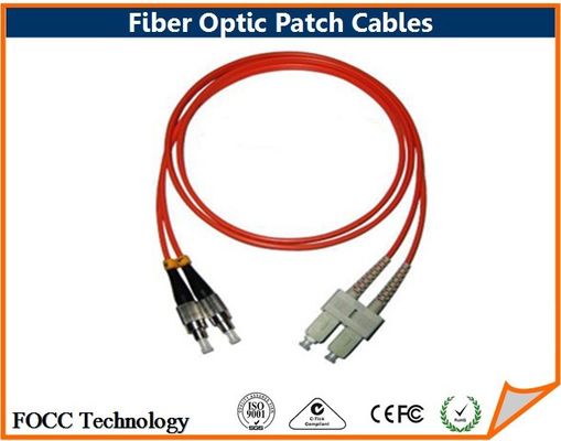 China LSZH 3.0mm Duplex 50 / 125μm SC to FC Multimode Fiber Patch Cable For LAN supplier
